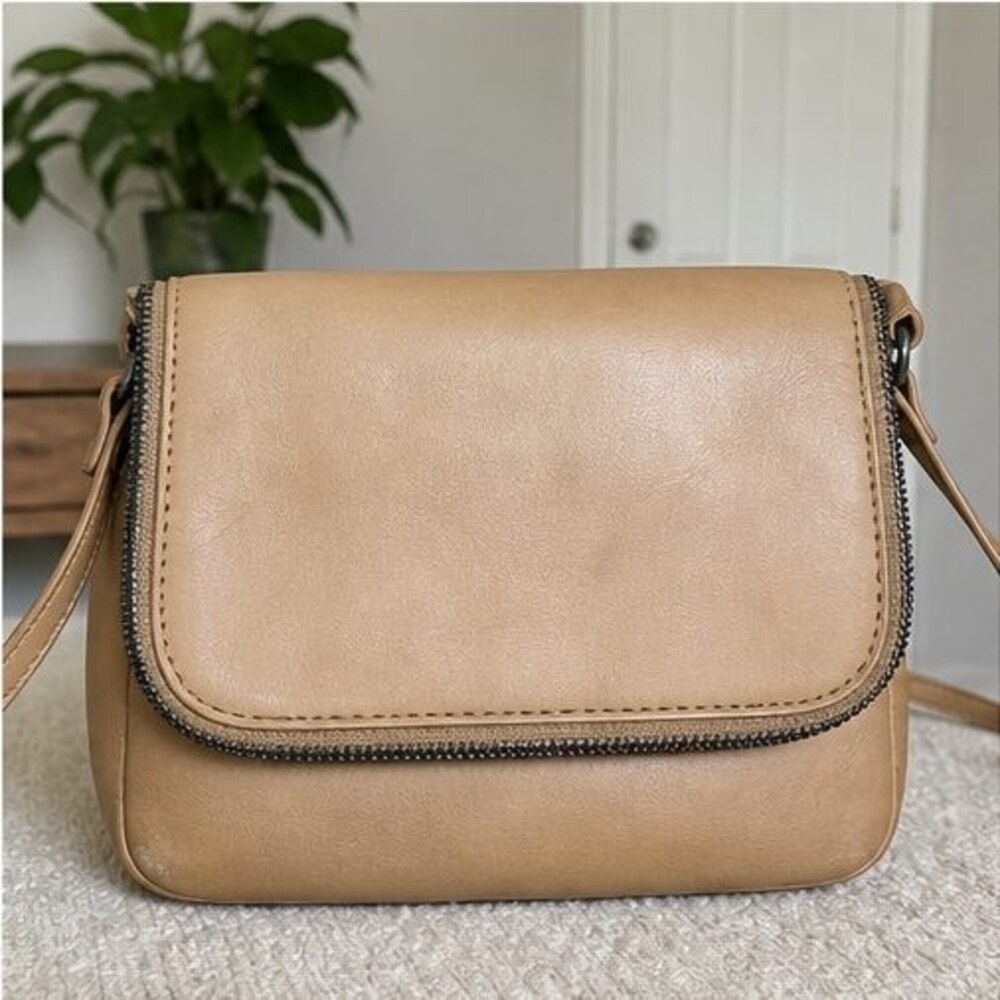 Brown Nylon Crossbody Bag